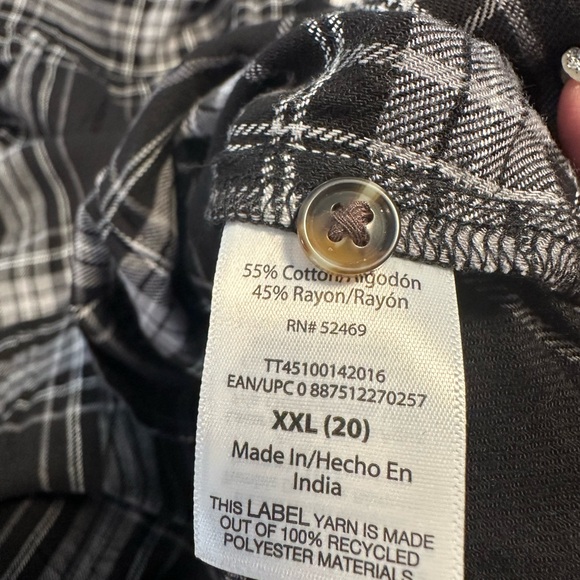 Black flannel style dress xxl nwt - Picture 8 of 8